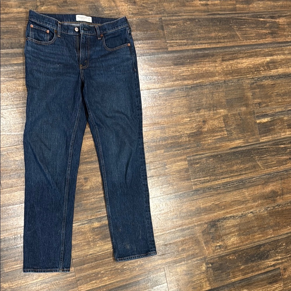 Abercrombie & Fitch Blue the 90s straight mid rise